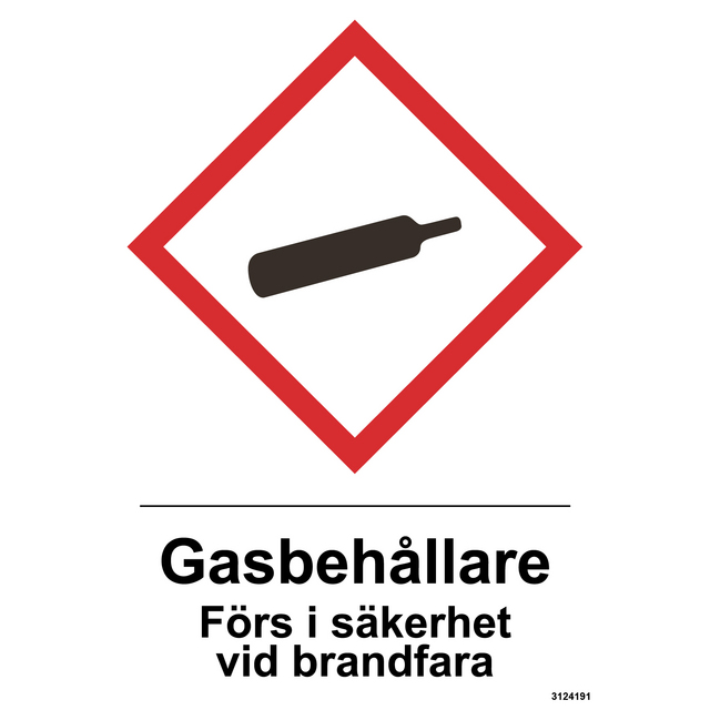 DEKAL UNIGRAPHI GASBEHÅLLAREF I SÄKERHET 105X148MM  3ST