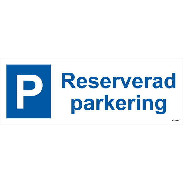 SKYLT UNIGRAPHICS RESERVERAD PARKERING ALUMINIUM 297X105MM | Beijerbygg Byggmaterial
