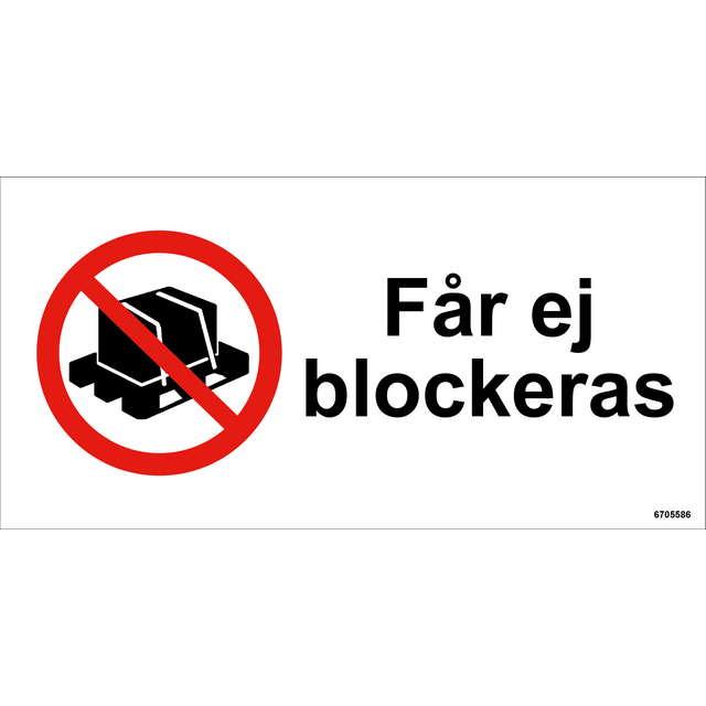 SKYLT UNIGRAPHICS FÅR EJ BLOCKERAS PLAST 210X105MM | Beijerbygg Byggmaterial