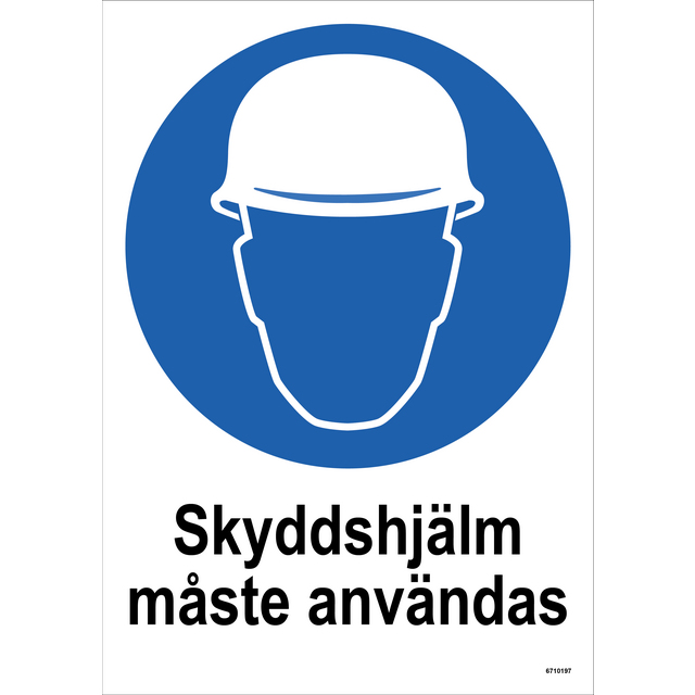 SKYLT UNIGRAPHICS SKYDDSHJÄLMPLAST 210X297MM