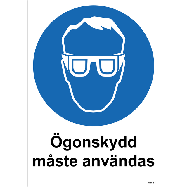 SKYLT UNIGRAPHICS ÖGONSKYDD PLAST 210X297MM | Beijerbygg Byggmaterial