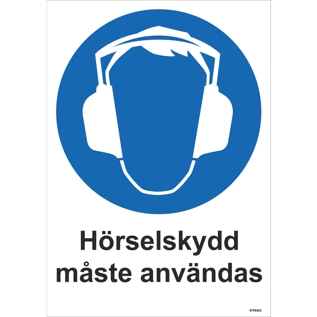 SKYLT UNIGRAPHICS HÖRSELSKYDDPLAST 210X297MM