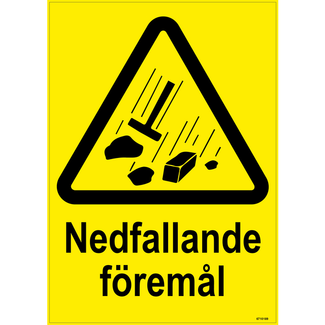 SKYLT UNIGRAPHICS NEDFALLANDE FÖREMÅL PLAST 210X297MM