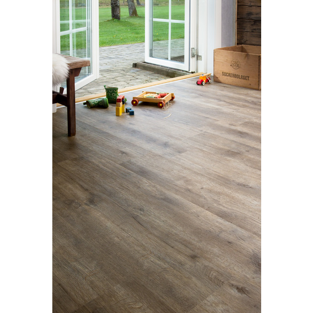 Miljöbild föreställande artikeln VINYLGOLV KLICK EK DUSK 10MM 1,86M2/PKT MAXWEAR från kategorin Plankdesign
