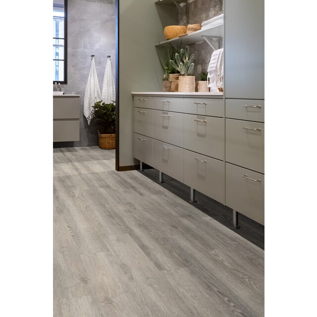 Miljöbild föreställande artikeln VINYLGOLV KLICK EK GREY 10MM 1,86M2/PKT MAXWEAR från kategorin Plankdesign