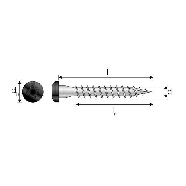 ANKARSKRUV IMPREG+ SST SVART 5,0X40MM 100ST | Beijerbygg Byggmaterial