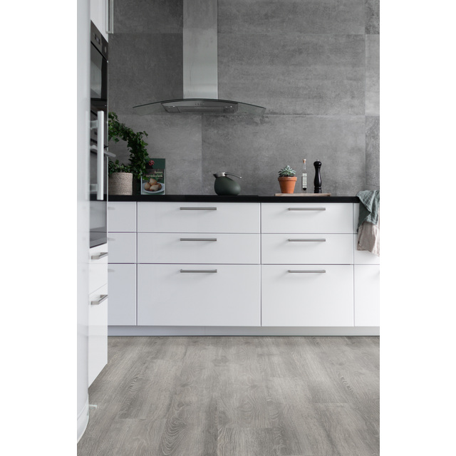 Miljöbild föreställande artikeln VINYLGOLV KLICK EK GREY 10MM 1,86M2/PKT MAXWEAR från kategorin Plankdesign