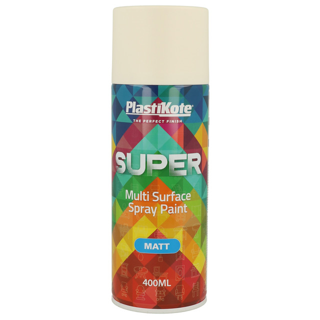 Produktbild föreställande artikeln SPRAYFÄRG SUPER MATT VIT PLASTIKOTE från kategorin Sprayfärg