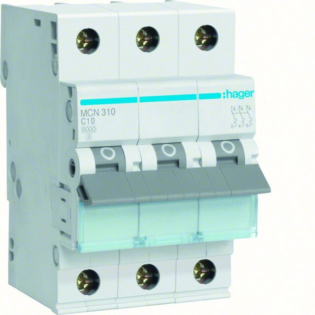 AUTOMAT C 10A 3-P MCN310 HAGER | Beijerbygg Byggmaterial