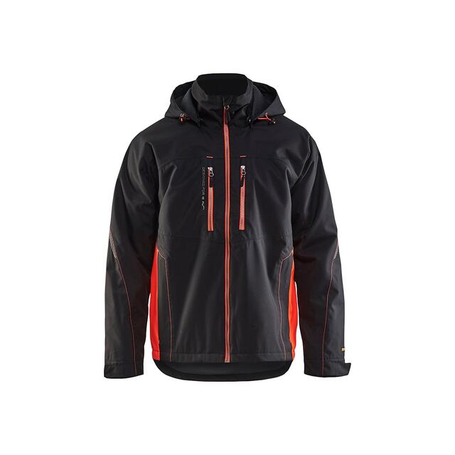 FUNKTIONSJACKA 4890 1977 LÄTTFODRAD SVART/VARSELRÖD M | Beijerbygg Byggmaterial