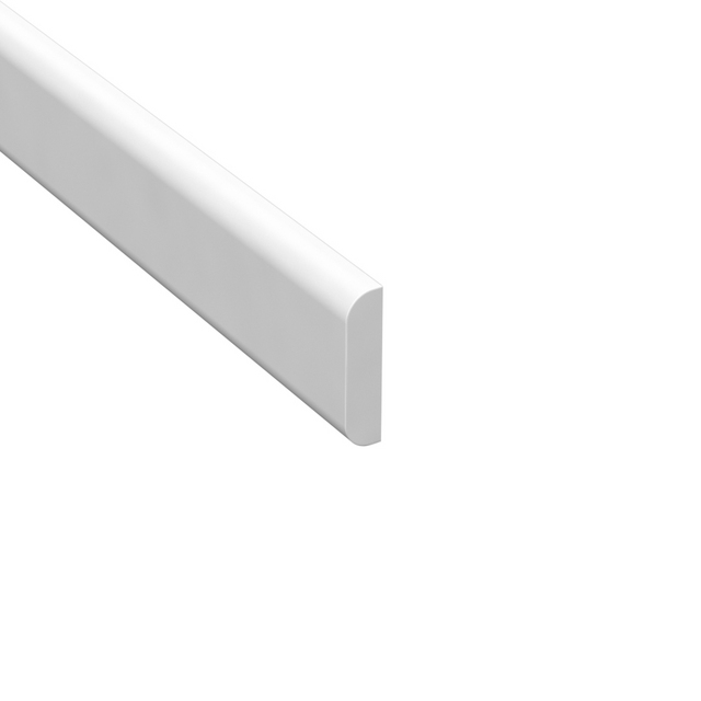 Produktbild föreställande artikeln TÄCKLIST 21X5MM VIT 250CM  från kategorin Garderob & Förvaring övrigt