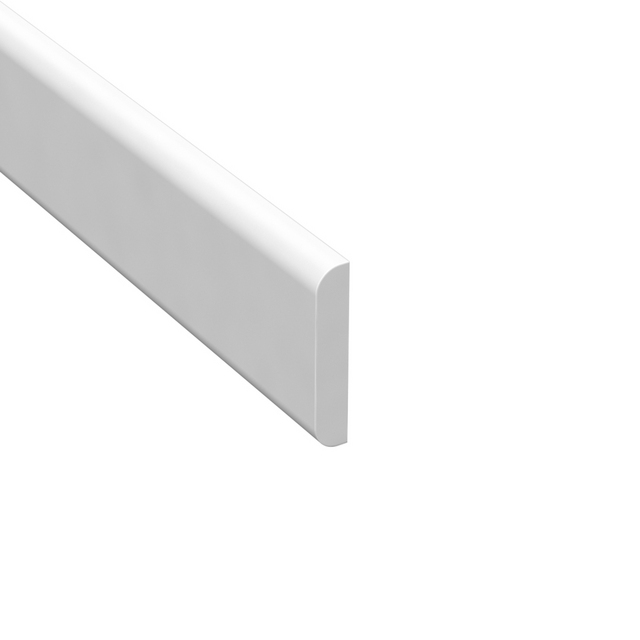 Produktbild föreställande artikeln TÄCKLIST 27X5MM VIT 250CM 5104  från kategorin Garderob & Förvaring övrigt
