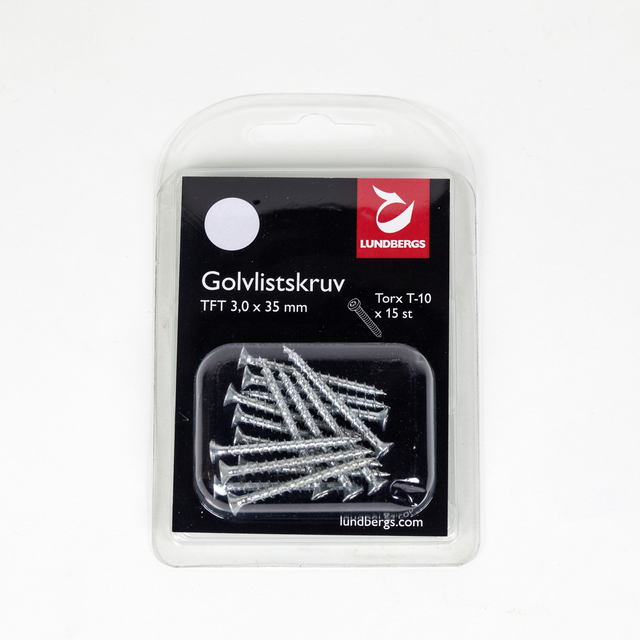 Produktbild föreställande artikeln GOLVLISTSKRUV H-FIX TFT TORDR SILVER3,0X35 från kategorin Golvsocklar
