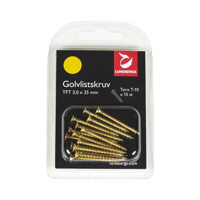 GOLVLISTSKRUV H-FIX TFT TORDR GULD3,0X35