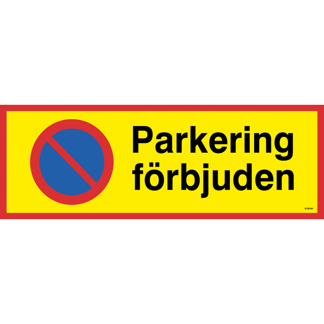 SKYLT UNIGRAPHICS PARKERING FÖRBJUDEN ALUMINIUM 594X210MM | Beijerbygg Byggmaterial