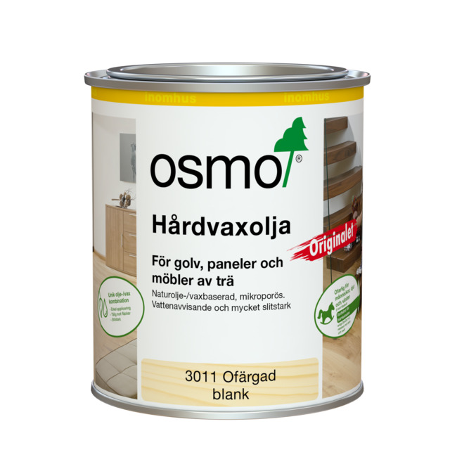 HÅRDVAXOLJA 3011 OSMO ORIGINALET BLANK 0,75L | Beijerbygg Byggmaterial