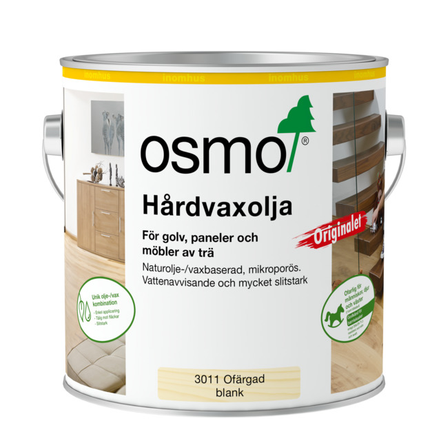 HÅRDVAXOLJA 3011 OSMO ORIGINALET BLANK 2,5L | Beijerbygg Byggmaterial