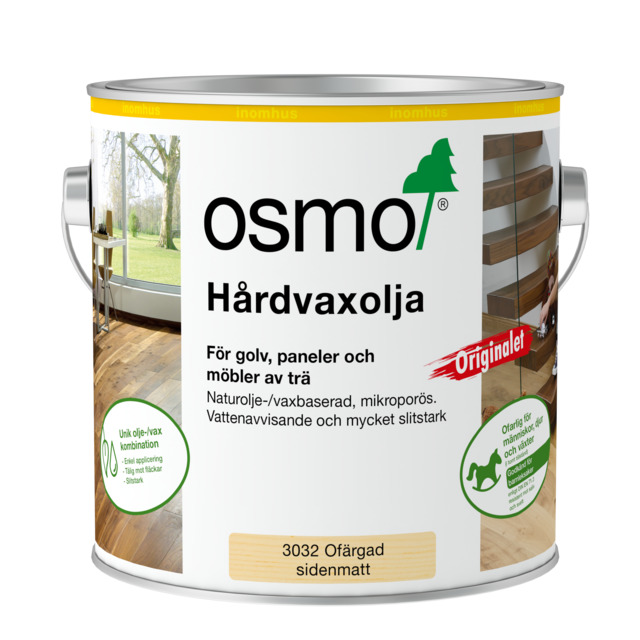 GOLVOLJA OSMO 3032 2,5LIT SIDENMATT HÅRDVAXOLJA