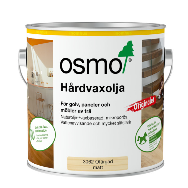 GOLVOLJA OSMO 3062 2,5LIT MATT ORIGINALET HÅRDVAXOLJA