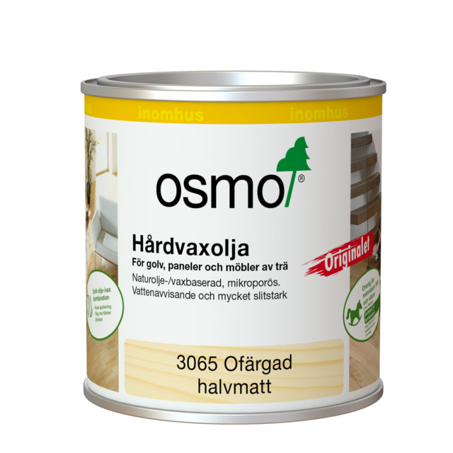 HÅRDVAXOLJA 3065 OSMO ORIGINALET HALVMATT 0,375L | Beijerbygg Byggmaterial