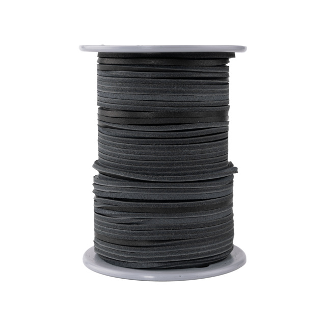 SKOSNÖRE LEATHER STRAP SVART 50 METER