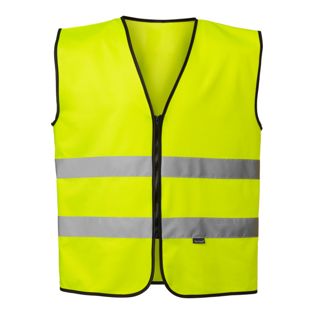 VARSELVÄST GUL MED ZIP KLASS 2 ONE SIZE