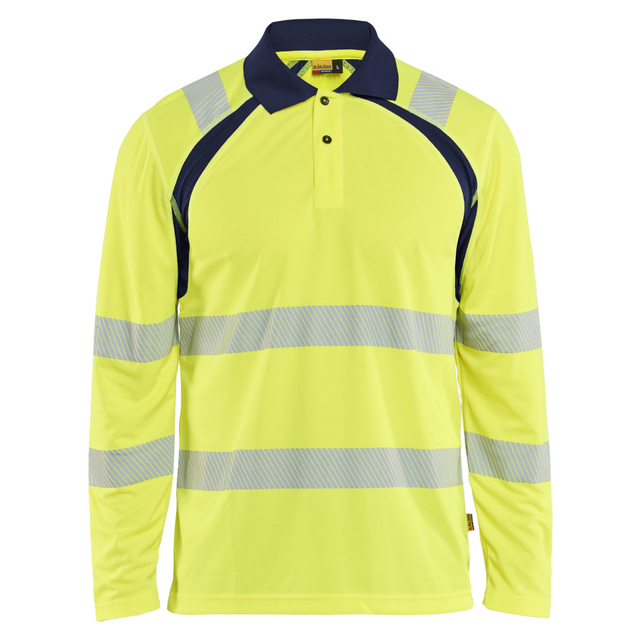 PIKÉTRÖJA 3598 1013 UVSKYDDAD LÅNG ÄRM VARSELGUL/MBLÅ XXXL | Beijerbygg Byggmaterial