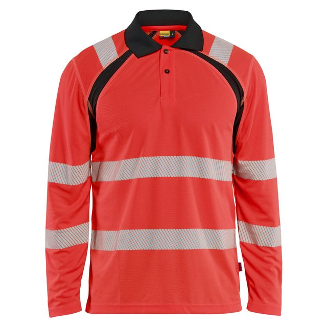 PIKÉTRÖJA 3598 1013 UVSKYDDAD LÅNG ÄRM VARSELRÖD/SVART M | Beijerbygg Byggmaterial