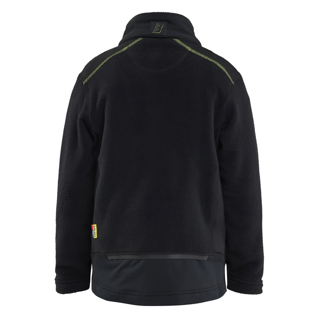 MICROFLEECETRÖJA 5206 1010 BARN SVART/VARSELGUL 134/140