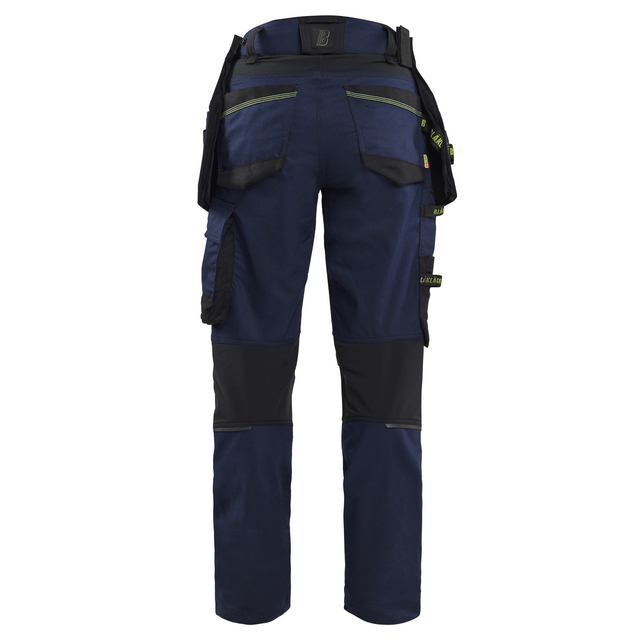 Produktbild föreställande artikeln HANTVERKSBYXA 71701149 STRIKER STRETCH DAM BLÅ/VGUL C34 från kategorin Byxor
