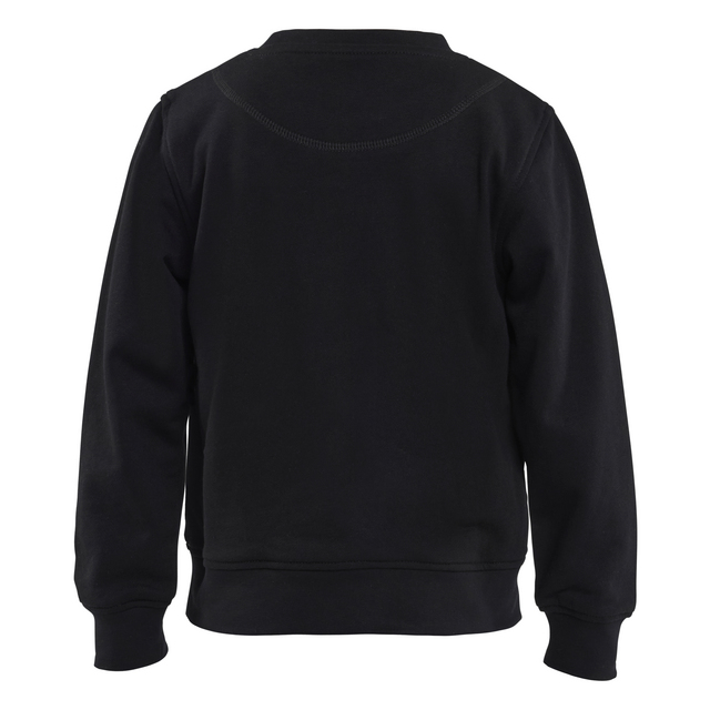SWEATSHIRT 5205 1158 BARN SVART/VARSELGUL 134/140