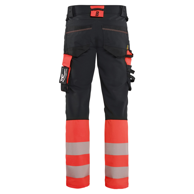 VARSELBYXA 1126 1648 4-VÄGSSTR SVART/VARSELRÖD D100