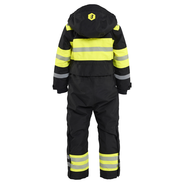 VINTEROVERALL 5215 1977 BARN SVART/VARSELGUL 98/104