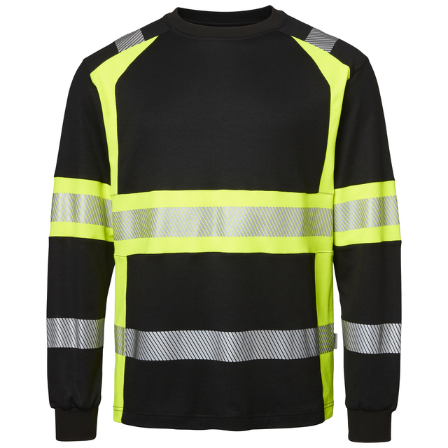 T-SHIRT 601 LS TOP SWEDE SVART/VARSELGUL XS | Beijerbygg Byggmaterial