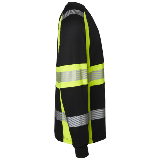 T-SHIRT 601 LS TOP SWEDE SVART/VARSELGUL XS