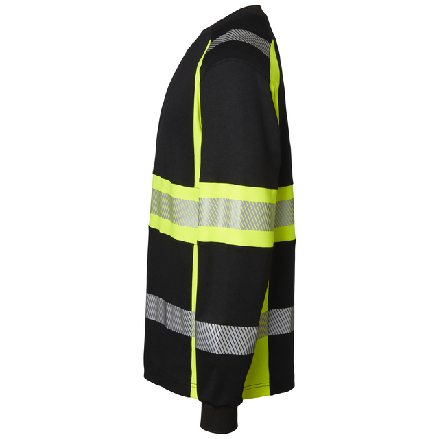 T-SHIRT 601 LS TOP SWEDE SVART/VARSELGUL XS