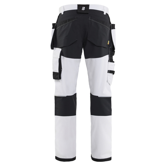 MÅLARBYXA 1770 1832 MED STRETCH VIT/SVART C52