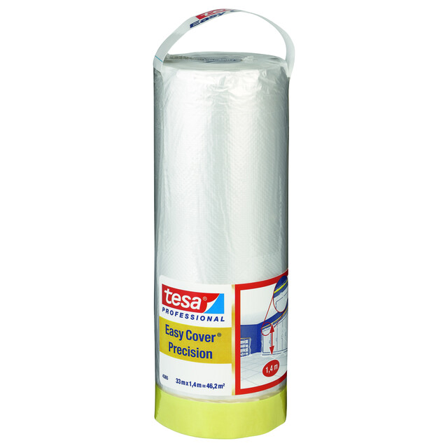 Produktbild föreställande artikeln MASKERINGSFOLIE EASY COVER PRECISION TESA 550MM 33M från kategorin Maskeringstejp