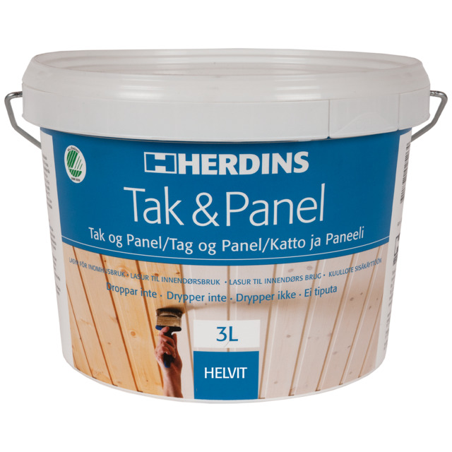 Produktbild föreställande artikeln LASYR TAK&PANELVITT HELVIT 3L  från kategorin Snickerifärg