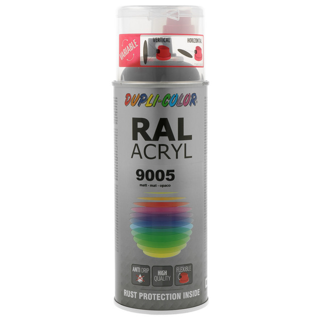 SPRAYFÄRG RAL 9005 SVART MATT 400ML