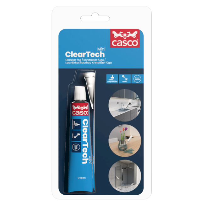 LIM/FOGMASSA CASCO CLEARTECH MINI TRANSPARENT 40ML | Beijerbygg Byggmaterial