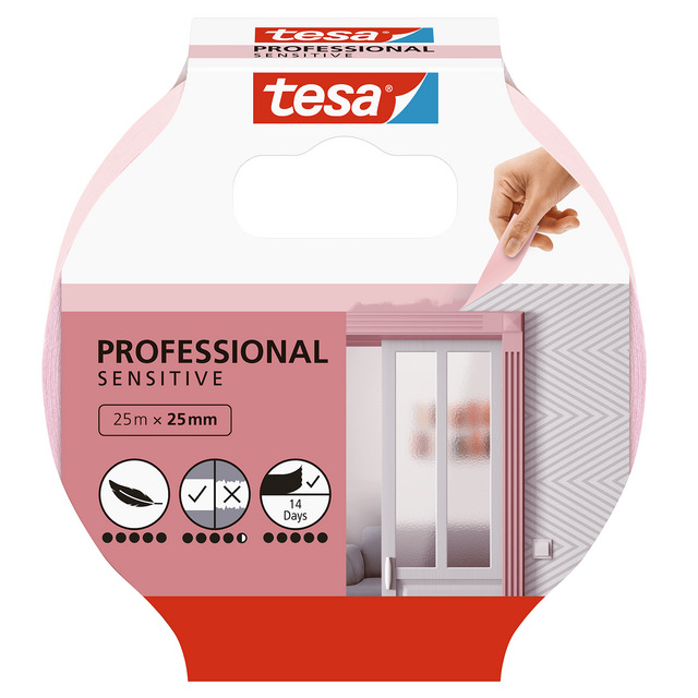 Produktbild föreställande artikeln MASKERINGSTEJP PROFESSIONAL SENSITIVE 25MM från kategorin Maskeringstejp