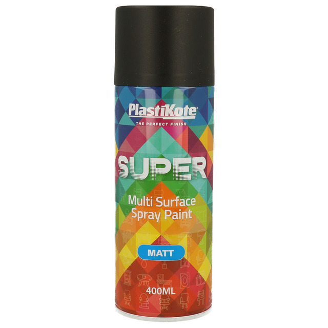 Produktbild föreställande artikeln SPRAYFÄRG, SUPER MATT SVART PLASTIKOTE från kategorin Sprayfärg