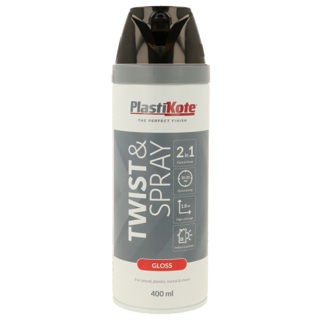 SPRAYFÄRG T&S SVART BLANK PLASTIKOTE
