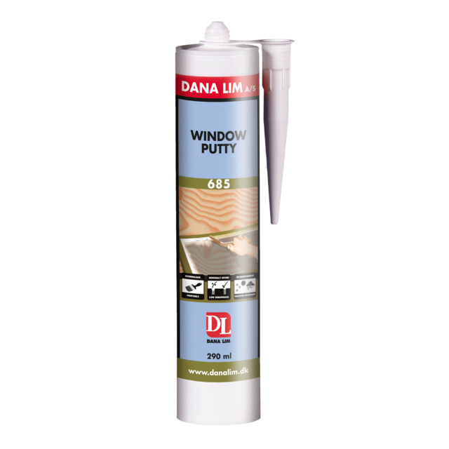 FÖNSTERKITT WINDOW PUTTY 685 VIT 290ML | Beijerbygg Byggmaterial