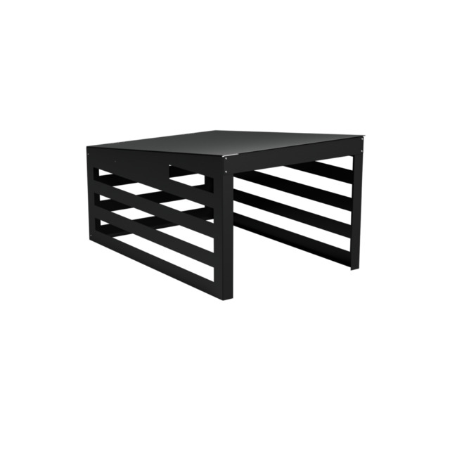 GARAGE FÖR ROBOTGRÄSKLIPPARE SVART LACK METALL