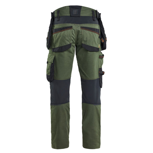 HANTVERKSBYXA MED STRETCH SKOGSGRÖN/ROST C58