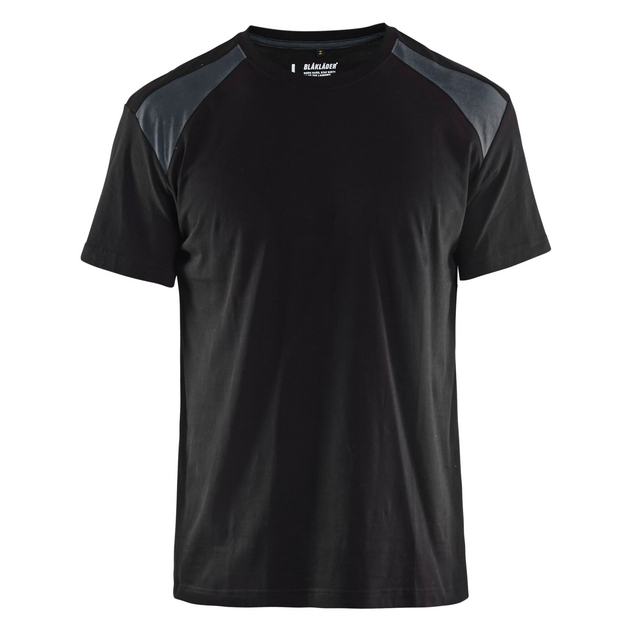 T-SHIRT 3379 1042 SVART/MÖRKGRÅ XXL | Beijerbygg Byggmaterial