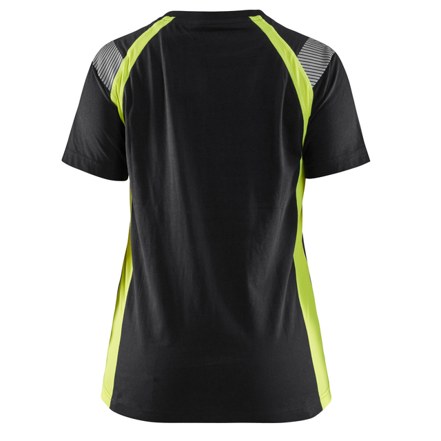 T-SHIRT 3402 1030 DAM SVART/VARSELGUL S