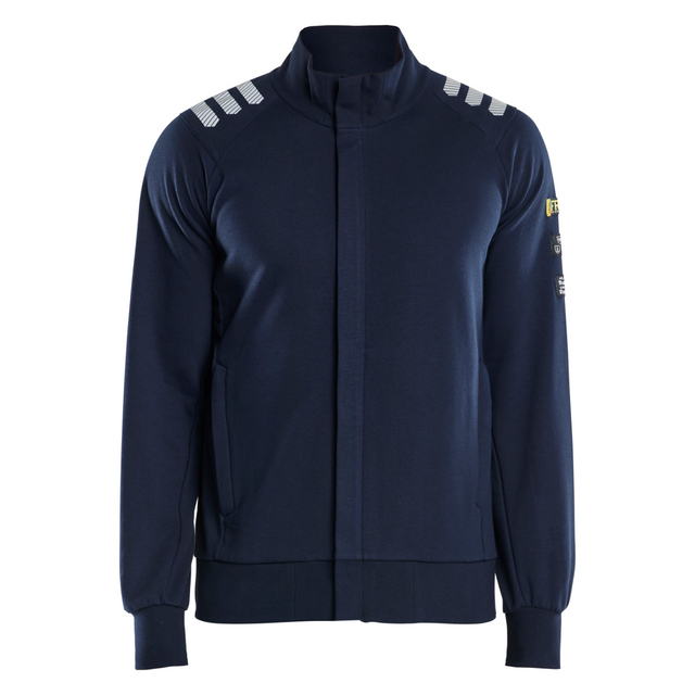 SWEATSHIRT 3453 1762 FLAMSKY MED DRAGKEDJA MARINBLÅ XS | Beijerbygg Byggmaterial